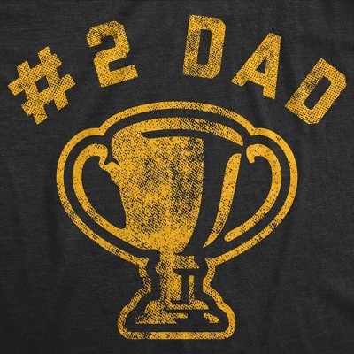 Мужские футболки Crazy Dog T-Shirts, Inc. Mens Funny T Shirts Number 2 Dad Sarcastic Trophy Graphic Novelty Fathers Day Tee for Men - Crazy Dog Men's T Shirt Gift for Dad Black L — фото 2