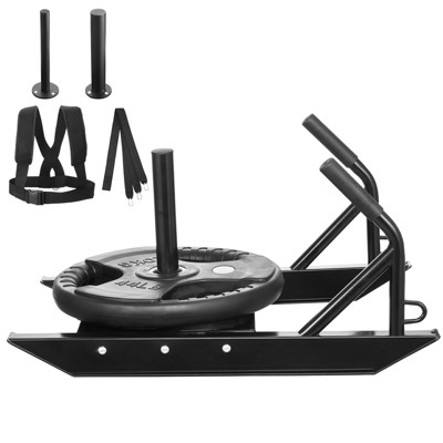 VEVOR Weight Training Pull Sled, Fitness Strength Speed Training Sled with Handle, Steel Power Sled Workout Equipment
