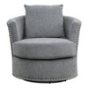 NicBex Modern Swivel Chair with Solid Wood Frame for Living Room, Accent Chair Chenille Upholstery Sofa Chair - 4 of 4