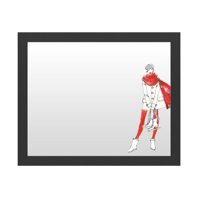 Trademark Fine Art Dry Erase Marker Board with Printed Artwork - Anne Tavoletti 'Winter Fashion IV' White Board