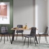 Kumasinova Set of 2 Velvet Upholstered Dining Chairs, Armless Ergonomic Kitchen Chairs with Clean Lines, Mid Century Modern Dining Room Chairs - 2 of 4