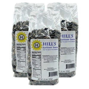Hill's 12 oz Half Salt Sunflower Seeds - Pack of 3 - 1 of 4