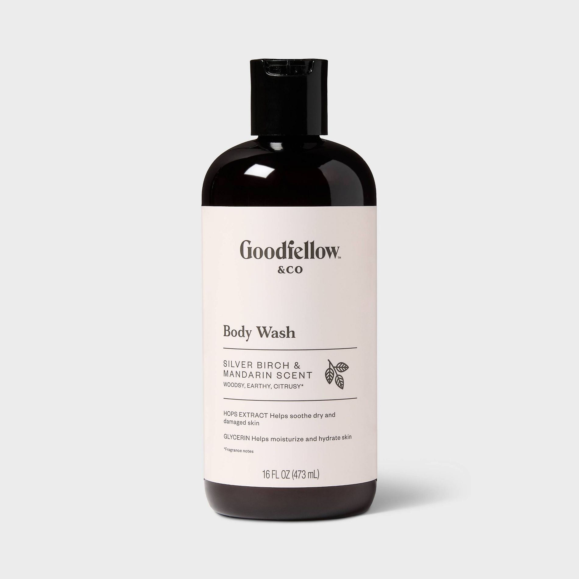 Body Wash -Silver Birch and Mandarin - 16oz - Goodfellow & Co™: Liquid, Paraben-Free, Normal Skin, Whole Body