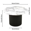GlasFlength Coffee Tables, Versatile Two-Piece Coffee Table Set, Elegant and Functional, Perfect for Family Rooms, White, 47.24"*47.24"*29.72" - 4 of 4