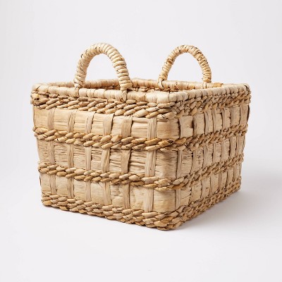 Terracotta Wide Weave Tall Rectangle Basket Set with Free Protector —  Longaberger