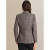 INSPIRE CHIC Women's Notched Lapel One Button Boyfriend Plaid Suit Blazer - 4 of 4