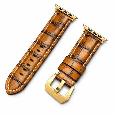 Alligator-Embossed Leather Watch Replacement Band Compatible with
