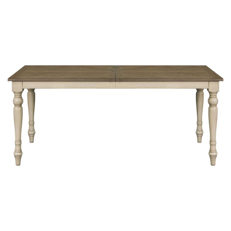 Fiona Rectangular Wood Dining Table Brown/Distressed White - Martha Stewart, 1 of 10