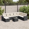 vidaXL Garden Sofa Set Black, Cream White - 2 of 4