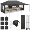 Garvee 10x20 Pop Up Canopy Tent, Heavy Duty Canopy Tents for Parties with Roller Bag, 6 Removable Sidewalls, Upgraded Thickened Legs, 6 Sand Bags - 2 of 4