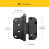 Brixwell 850-8762535 Ultimate 2d Adjustable Hinge Steel Set Non Removable Pin Matte Black Finish - 2 of 4