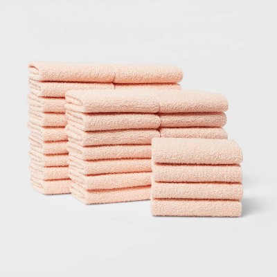 36pk Washcloth Bundle Light Peach - Room Essentials™