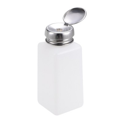 Unique Bargains HDPE Alcohol Cleanser Polish Remover Press Pumping Dispensers White 250ML
