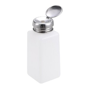 Unique Bargains HDPE Alcohol Cleanser Polish Remover Press Pumping Dispensers White - 1 of 4