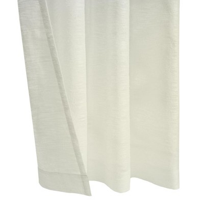 Off-White Sheer Grommet Top Polyester Curtain Panel
