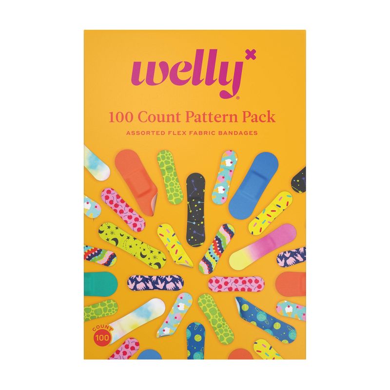 Welly Flex Fabric Assorted Bandage Pack Refills - 100ct, 1 of 11