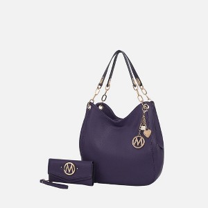MKF Collection Ashley Vegan Leather Women’s Hobo Shoulder Bag with Wristlet Wallet by Mia K - 1 of 4