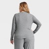 Women's Ribbed Henley Pajama Top - Auden™ - 2 of 3