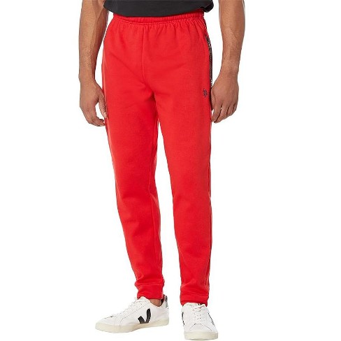 U.s. Polo Assn. Men's Zip Pocket Fleece Joggers Engine Red X-large : Target