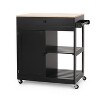 1 Door 1 Storage Drawer Kitchen Island Utility Storage Cart-Christopher Knight Home - 2 of 4