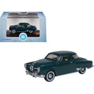 1950 Studebaker Champion Starlight Coupe Aqua Green 1/87 (HO) Scale Diecast Model Car by Oxford Diecast - 1 of 4