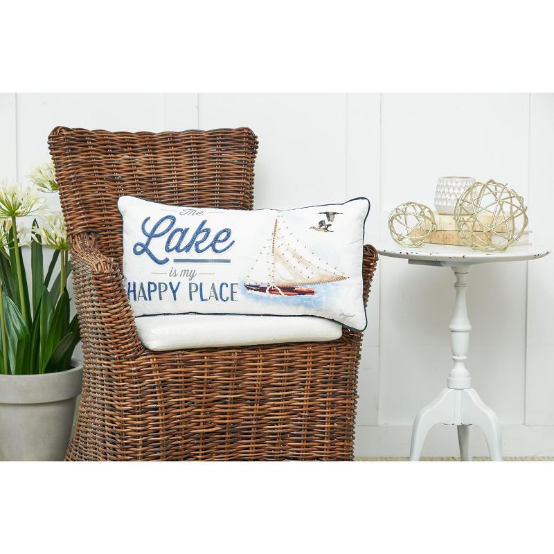 C&F Home 12" x 24" Lake Is My Happy Place Printed and Embellished Throw Pillow, 2 of 6