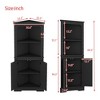 Corner Cabinet, Freestanding Corner Shelf w/2 Doors & 2 Shelves, Bathroom Corner Storage Cabinet for Bathroom, Living Room, Bedroom or Kitchen - 2 of 4