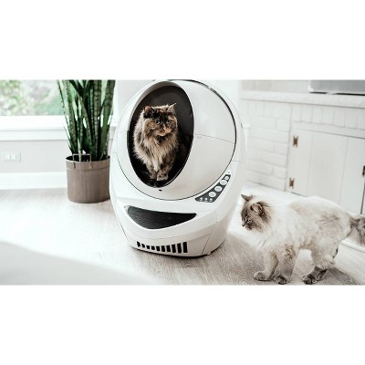 Beige Automatic Self-Cleaning Cat Litter Box with WiFi