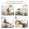 Whisen Modern L-shaped Chenille Cloud Sofa with Double Cushions and Reversible Chaise Lounge - 3 of 4