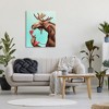 Stupell Industries Vintage Moose With Candlestick Telephone Ombre Background Canvas Wall Art - 2 of 4