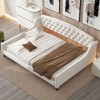 PAGED Twin Size Upholstered Daybed Modern Tufted Button Bed Wooden Bed Frame for Bedroom and Living Room Room - 2 of 4