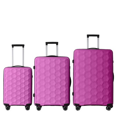 YONWAY 3 Piece Luggage Set, Travel Lightweight Suitcases with Rolling Wheels & TSA lock, Carry on Luggages for Business, Trip
