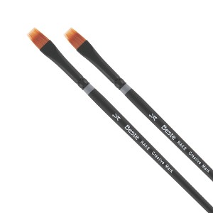 Creative Mark Beste Golden Taklon Filbert Rake 1/4" - 2 Pack Artist Brush, Professional Watercolor Brushes, For Acrylic Painting, Short Handle, Sharp - 1 of 4