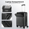 SUGIFT 20” Hardside Carry On Luggage with Spinner Wheels, Lightweight Suitcase with TSA Lock, Front Laptop Compartment - 2 of 4