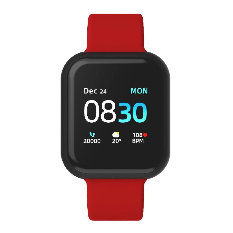 iTouch Air 3 Smartwatch: Black Case with Red Strap, 5 of 7