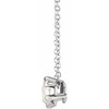 Pompeii3 14K White Gold 3/8ct Floating Solitaire Round Diamond Pendant Necklace - 2 of 4