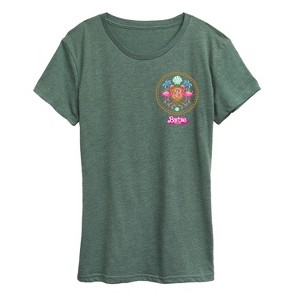 Women's - Barbie - Barbie Crest Full Color Short Sleeve Graphic T-Shirt - 1 of 4