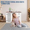 Dog Crate Furniture, Pet Kennel for Small to Medium Dogs, White Wooden Pet House with Drawers - 3 of 4