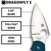 Spyderco Dragonfly 2 Lightweight Folding Pocket Knife with 2.28" K390  Premium Steel Blade | Get Secure Grip with the Bi-Directional Texturing Handle - 3 of 4