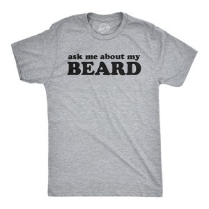 Ask Me About My Beard T Shirt Funny Flip Sarcastic Novelty Disguise Idea Gag Cool - Crazy Dog Men's T Shirt - 1 of 4