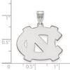 Black Bow Jewelry 10k White Gold North Carolina Tar Heels NCAA Large Pendant - 2 of 3