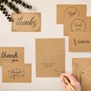 Best Paper Greetings 36 Pack Rustic Kraft Paper Material Thank You Cards with Envelopes for Wedding, Baby Shower, Birthday Party, 4 x 6 in - 2 of 4