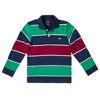 Sportoli Boys Cotton Striped Long Sleeve Polo Rugby Shirt - 3 of 3