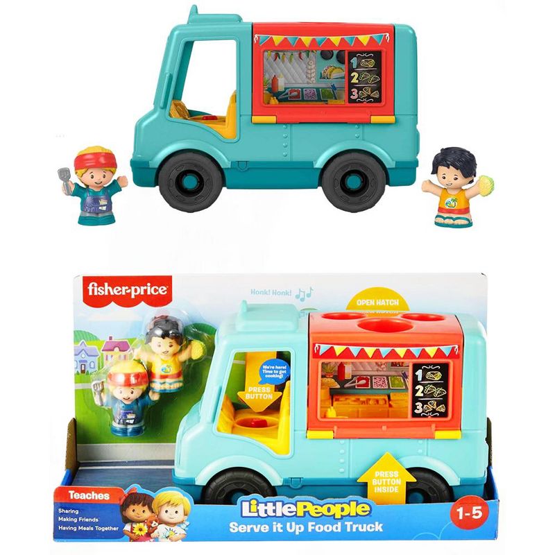 Fisher Price - Laugh, Learn & Grow Smart Stages Little People "Serve It Up" Food Truck, Push-Along Musical Toy Vehicle, 2 of 6