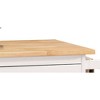 Multi-Storage Kitchen Cart with Wooden Top, Drawers, Shelves, Caster Wheels, Spice Rack & Towel Bar ¨C 39"x18", Natural Finish - 4 of 4