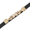 INSPIRE CHIC Women's Thin Elastic Pearl Buckle Belts for Dresses Shirt - 2 of 4