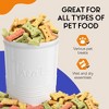 Amici Pet Retro Treats Canister - 72 Oz White Metal Food Storage with Embossed Design, Airtight Silicone Gasket Lid for Dry or Wet Pet Food - 3 of 4