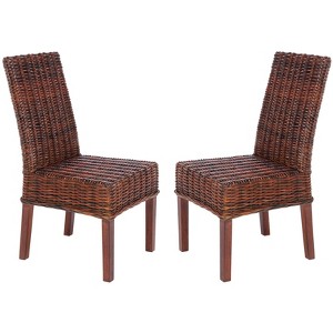 Sanibel 18" H Water Hyacinth Side Chair (Set of 2) - FOX6504 - Safavieh Couture - 1 of 4
