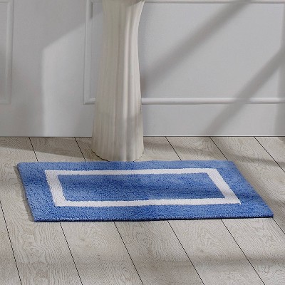 2pc Hotel Collection Bath Rug Set Blue/White - Better Trends