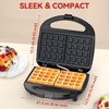 YASHE 2-Slice Sandwich Maker, Non-Stick Toaster with Quick Heat-Up, Cool-Touch Handle, and Automatic Temperature Control, Black - 3 of 4